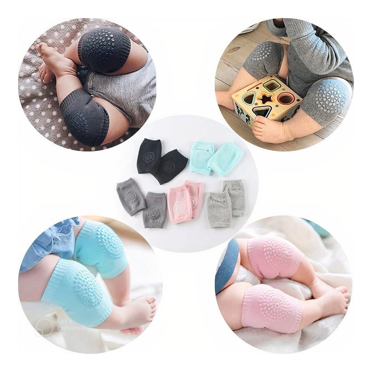 2 Pair Baby Knee Pad For Safety Crawling