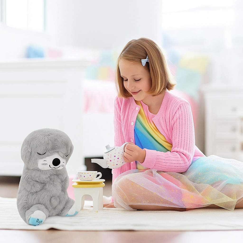 Breathing Teddy Bear with Soothing Music, Comfort Plush