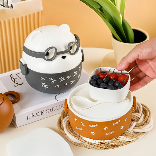Cute Teddy Cartoon Tiffin Box